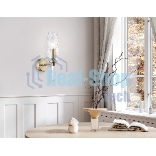Настенный светильник Ambrella light LH55204 BS/CL латунь/прозрачный E14 max 40W 150*80*280