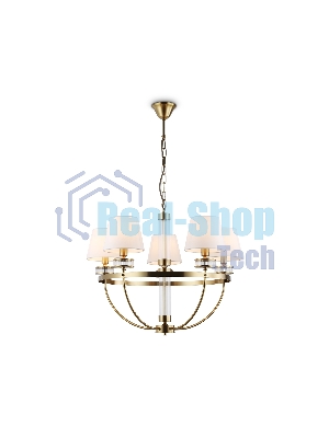 Люстра Ambrella light LH71251/5 BS/WH латунь/белый E14/5 max 40W D700*990