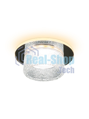Светильник Ambrella light TN350 CH/CL хром/прозрачный GU5.3+3W (LED WHITE) D95*45