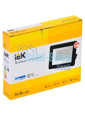 Прожектор светодиодный СДО 06-50 6500К IP65 черный IEK LPDO601-50-65-K02