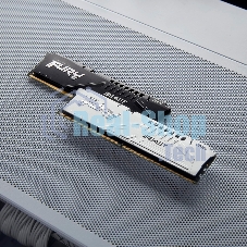 Оперативная память Kingston Fury Beast, DDR5, 16Gb (1x16GB), 5600MHz, CL40, DIMM, радиатор, белый