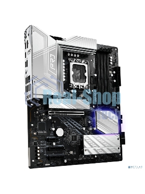 Материнская плата ASRock Z890 PRO RS, LGA1851, Intel Z890, 4xDDR5, 4xSATA, 4xM.2, 1xPCIe 5.0 x16, 2xThunderbolt 4, 1xUSB-A 3.2 Gen 2, 6xUSB-A 3.2 Gen 1, 4xUSB 2.0, 1xHDMI, 1xDP, 1x2.5Gb LAN, 3x3.5 мм, 7.1, ATX