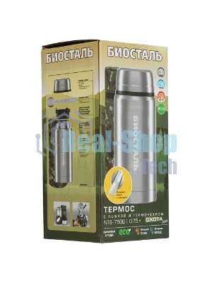 Термос BIOSTAL NTS-750B ОХОТА ш/г, суповой с ложкой, с термочехлом