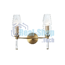 Настенный светильник Ambrella light LH55206/2 BS/CL латунь/прозрачный E14*2 max 40W 330*170*280