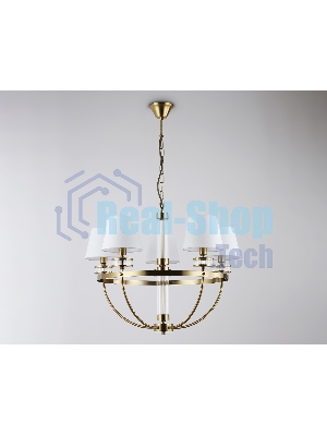 Люстра Ambrella light LH71251/5 BS/WH латунь/белый E14/5 max 40W D700*990