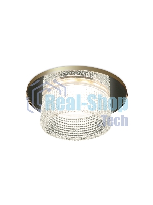 Светильник Ambrella light TN350 CH/CL хром/прозрачный GU5.3+3W (LED WHITE) D95*45