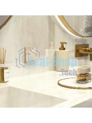 Рамка на 1 пост Baguette (айвори/латунь) W0012851
