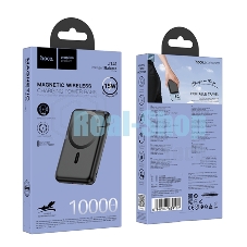 Внешний аккумулятор Powerbank HOCO J141 Grace с быстрой беспроводной зарядкой (магнитный), черный