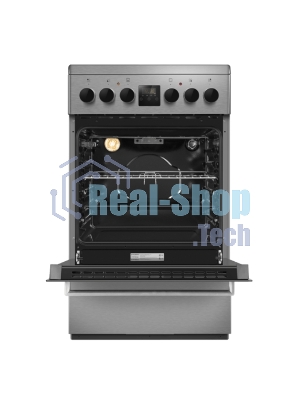 Плита электрическая Maunfeld MEC55CS08D серебристый, конфорок 4 шт, духовка 60 л, 50 см x 85 см x 60 см