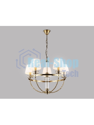 Люстра Ambrella light LH71251/5 BS/WH латунь/белый E14/5 max 40W D700*990