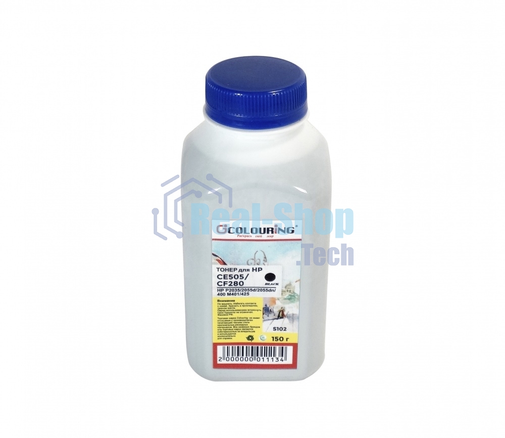 Тонер Colouring CG-CE505/CF280 для принтеров HP P2035/2055d/2055dn/400 M401/425 150 гр Фасовка РФ (СПБ)