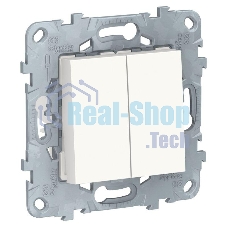 Переключатель SCHNEIDER ELECTRIC NU521518  unica new 2-клав перекрестный 2 x сх. 7 10 ax 250 в белый