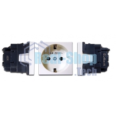 Розетка Lanmaster Mosaic NM-EL45X45-WH (упак.:1шт) 1м белый