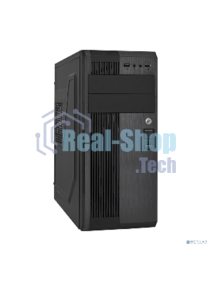 Компьютерный корпус Miditower ExeGate UN-605B-UNS450 (ATX, БП UNS450 с вент. 12см, 2*USB, аудио, блокировка, черный)