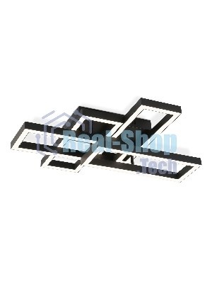 Потолочный светодиодный светильник Ambrella light FA1002/2+2 BK черный 65W 3000K-6400K 550*453*130 (ПДУ ИК)