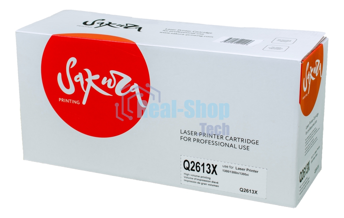 Картридж лазерный Sakura Q2613X для лазерного принтера HPLaserJet 1300/1300n/1300x, черный, 4000 к.