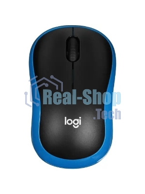 Мышь беспроводная Logitech M185 синий, 1000 dpi, радиоканал, USB, кнопки - 3