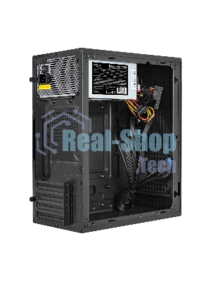 Компьютерный корпус Minitower ExeGate BAA-303MU-UNS400 (mATX, БП UNS400 с вент. 12см, 2*USB+1*USB 3.0, HD Audio, черный)