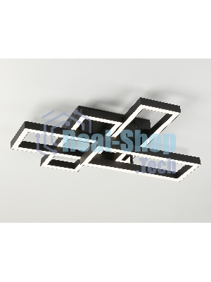 Потолочный светодиодный светильник Ambrella light FA1002/2+2 BK черный 65W 3000K-6400K 550*453*130 (ПДУ ИК)