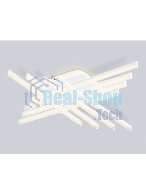 Потолочный светодиодный светильник Ambrella light FL6261 WH белый 130W 3000K-6400K 810*810*130 (ПДУ ИК)
