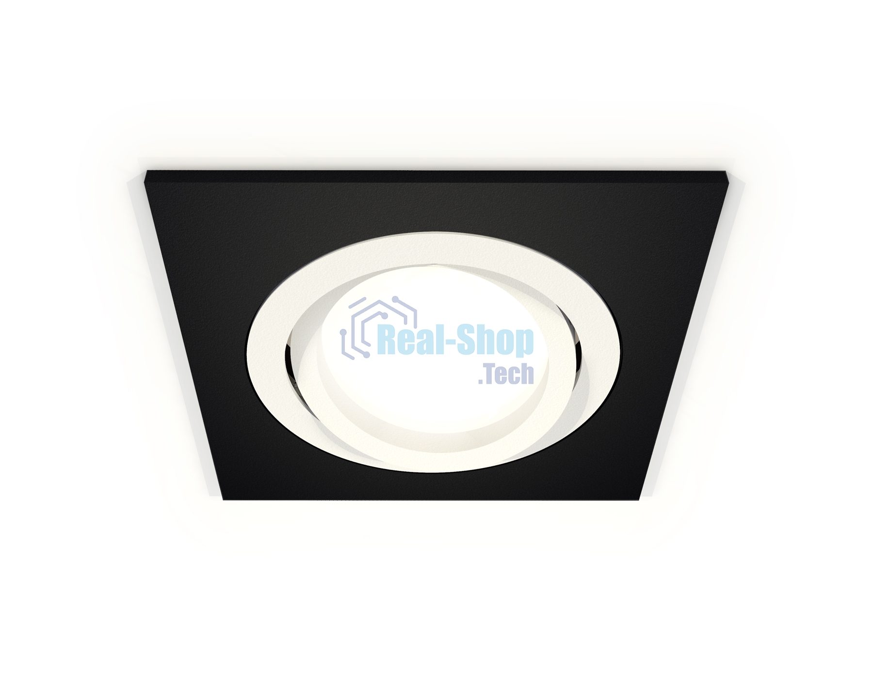 Комплект встраиваемого поворотного светильника Ambrella light XC7632080 SBK/SWH черный песок/белый песок MR16 GU5.3 (C7632, N7001)