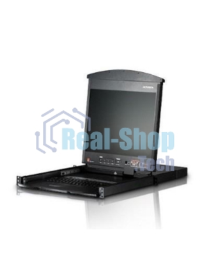 Квм консоль ATEN 8P CAT5 HIGH DENSITY DUAL RAIL LCD OVER