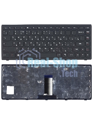 Клавиатура для ноутбука Lenovo Flex 14 G400s черная с рамкой