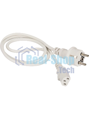 Шнур питания Lanmaster LAN-PP13/SH-1.5-WH C13-Schuko проводник.:3x0.75мм2 1.5м 220В 10А белый