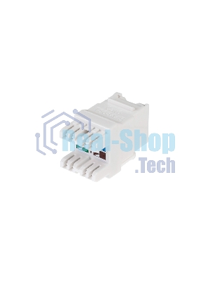 Модуль Keystone Rexant Jack RJ-45(8P8C), UTP, CAT 6, тип 180 градусов, с пылезащитной шторкой, белый PRO