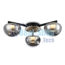 Светильник Ambrella light LH12006/3 BK/GD/SM черный/золото/дымчатый 18W 3000K D640*170