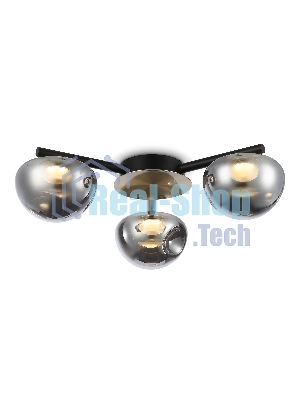 Светильник Ambrella light LH12006/3 BK/GD/SM черный/золото/дымчатый 18W 3000K D640*170