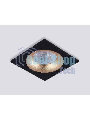 Светильник встраиваемый Ambrella light TN102730 BK/GD черный/золото GU5.3 92*92*23