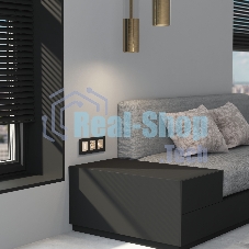 Рамка на 3 поста  AluMax (черный алюминий) W0033508