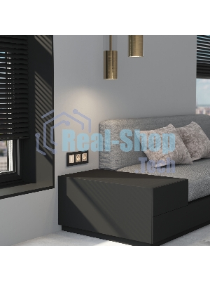 Рамка на 3 поста  AluMax (черный алюминий) W0033508
