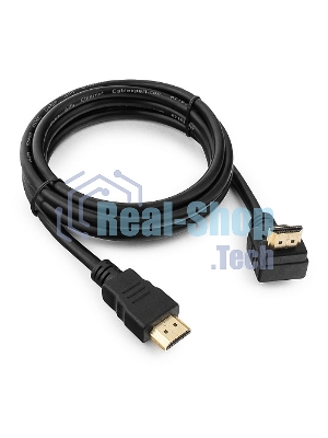 Кабель Cablexpert HDMI CC-HDMI490-6, 19M/19M, v2.0, медь, позол.разъемы, экран, угловой, 1.8м, черный, пакет