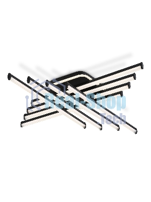 Потолочный светодиодный светильник Ambrella light FL6262 BK черный 130W 3000K-6400K 810*810*130 (ПДУ ИК)
