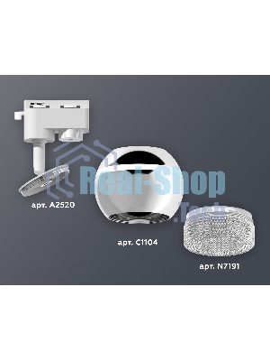 Светильник Ambrella light XT1104001 PSL/CL серебро полированное/прозрачный GU5.3 LED 3W 4200K (A2520, C1104, N7191)