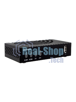 Приставка для цифрового ТВ Hyundai H-DVB440 черный, DVB-T2, DVB-T, DVB-C, HDMI, USB 2.0 x2