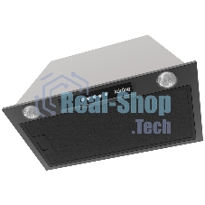 Встраиваемая вытяжка Korting KHI 6530 N / 60 см, 450 м3/ч, механическое управление, 3 режима, угольный фильтр в комплекте, черная