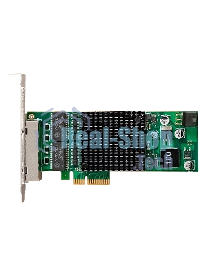 Сетевой адаптер ExeGate EXE-I350-T4V2-PoE (PCI-E x4 v2.1, порты 4xRJ45 PoE (медные, с поддержкой PoE), 10/100/1000Mbps, Gigabit Frame Grabber NIC Intel Chipset NHI350AM4)