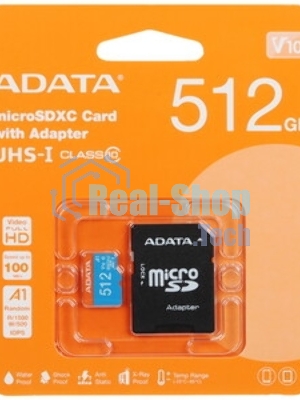 Флеш карта MICRO SDXC 512Gb AUSDX512GUICL10A1-RA1 ADATA