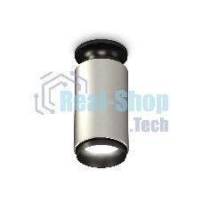 Светильник Ambrella Light XS6324100 SSL/PBK серебро песок/черный полированный MR16 GU5.3 (N6902, C6324, N6121)
