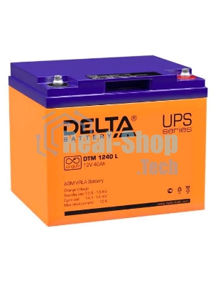 Батарея для ИБП Delta DTM 1240 L (12V, 40Ah) с увеличенным сроком службы (10 лет)
