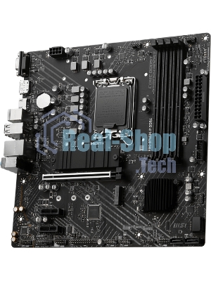 Материнская плата MSI PRO B760M-P DDR4, LGA 1700, Intel B760, 4xDDR4, 4xSATA, 2xM.2, 1xPCIe 4.0 x16, 2xPCIe 3.0 x1, 1xHDMI, 1xDP, 1xVGA, 1x1Gb LAN, 4xUSB-A 2.0, 1xUSB-A 3.2 Gen 1, 1xUSB-C 3.2 Gen 2, 3x3.5 мм, 7.1, mATX