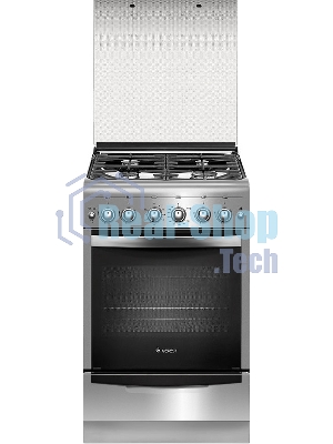 Плита газовая Gefest ПГ 5100-02 0004 серебристый, конфорок 4 шт, духовка 52 л, 50 см x 85 см x 58.5 см