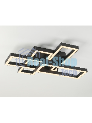 Потолочный светодиодный светильник Ambrella light FA1002/2+2 BK черный 65W 3000K-6400K 550*453*130 (ПДУ ИК)