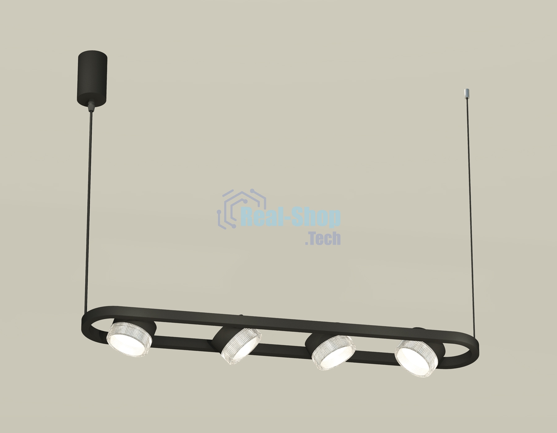 Светильник Ambrella light XB9164200/4 SBK/CL черный песок/прозрачный GX53 (C9164, N8480)