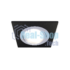 Комплект встраиваемого поворотного светильника Ambrella light XC7632082 SBK/PSL черный песок/серебро полированное MR16 GU5.3 (C7632, N7003)