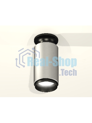 Светильник Ambrella Light XS6324100 SSL/PBK серебро песок/черный полированный MR16 GU5.3 (N6902, C6324, N6121)
