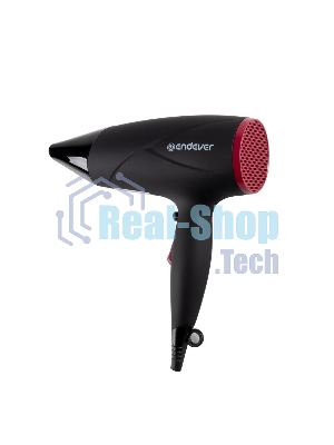 Фен EndeverAurora 462, 2000Вт, 2 режима мощности, 3 температурных режима, холодный воздух, SOFT TOUCH, защита от перегрева
